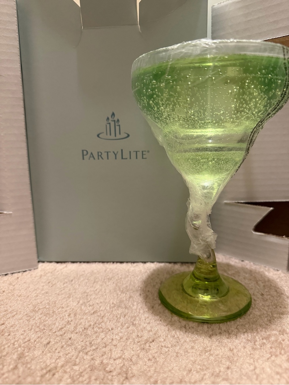 PartyLite Apple orchard  Glass Goblet